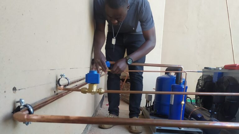 Installation of air conditions and electric water heater